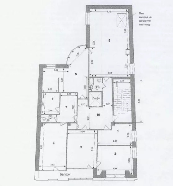 Аренда квартиры площадью 977 м² в на Хлебном переулке по адресу Арбат, Хлебный пер.8